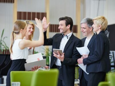 Manager Motivating Employees